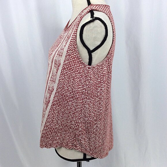 Lucky Brand Printed Tank Top Womens Size Medium High Neck Sleeveless Modal Blend - Picture 6 of 10